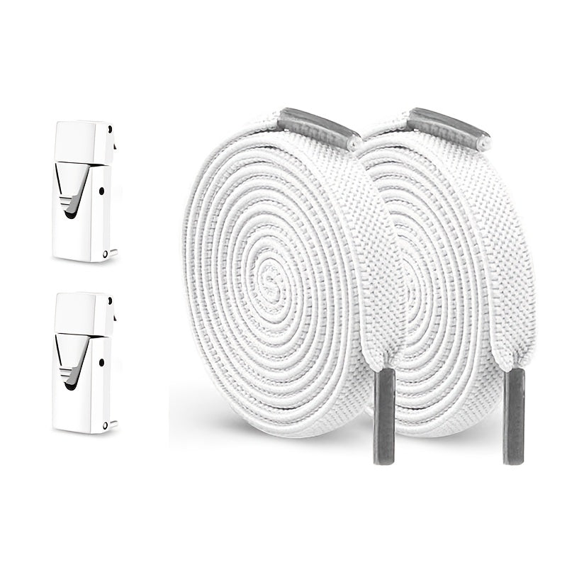 2-Pack Elastic No-Tie Shoe Laces for Sports and Casual Shoes