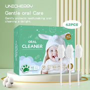 42-Piece Disposable Toothbrush Set for Children and Teens Soft Oral Care with Tongue Cleaner and Gauze