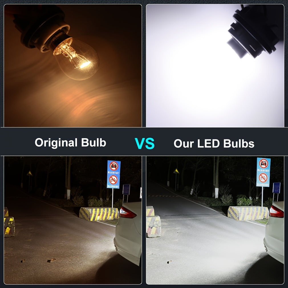 2 Pack LED Car Signal Bulbs 1156 1157 BA15S BAY15D 12V White Yellow Red