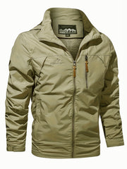 Men's Softshell Jacket with Multiple Pockets Windproof Lightweight for Hiking Camping