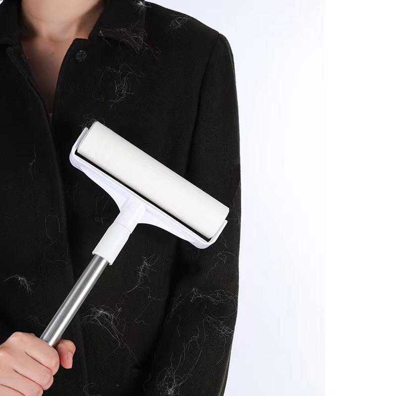 "Uzaytiriladigan Uzoq Tutqichli Lint Ruloni, Yashash Xonasi, Yotoqxona, Kiyimlar va To'shaklardan Soch va Hayvon Sochlarini Olib Tashlash uchun Mukammal - Pol va Gilamlarni Tozalash uchun Ajoyib, Elektr Energiya Talab Qilmaydi"