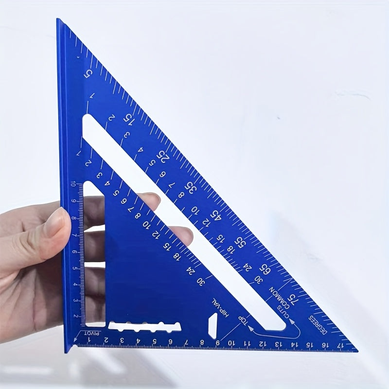 Черный алюминиевый транспортир с углами 90° и 45°, водонепроницаемый, устойчивый к царапинам для деревообработки, промышленности, науки