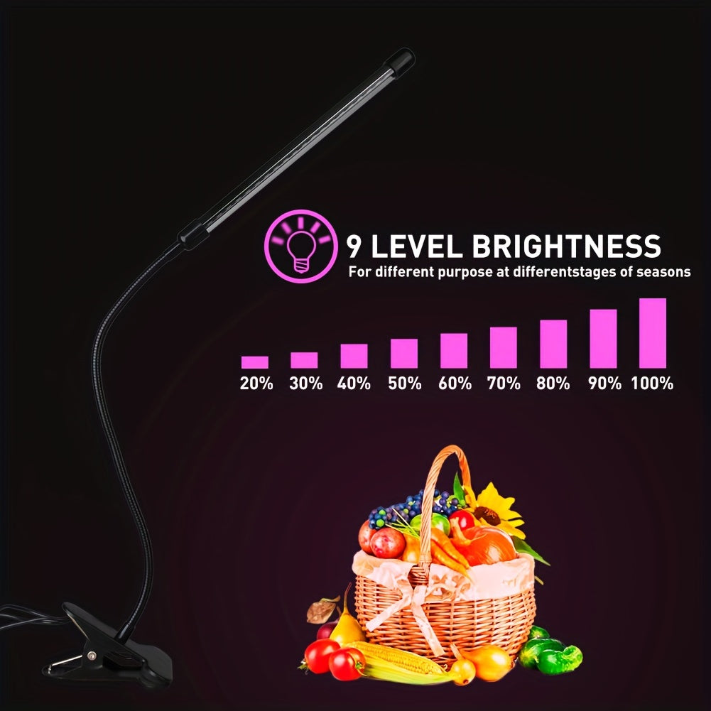 USB Powered Full Spectrum LED Grow Light with Flexible Gooseneck Foldable Design for Indoor Plants