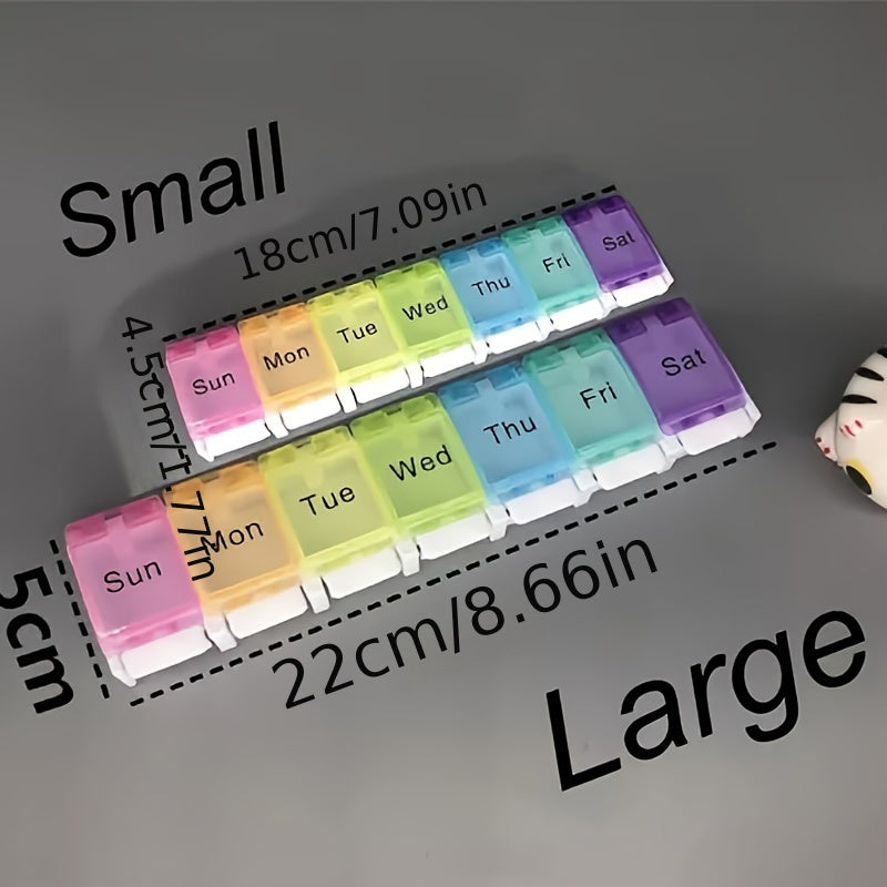 Women Daily Use Plastic 7-Grid Weekly Pill Organizer