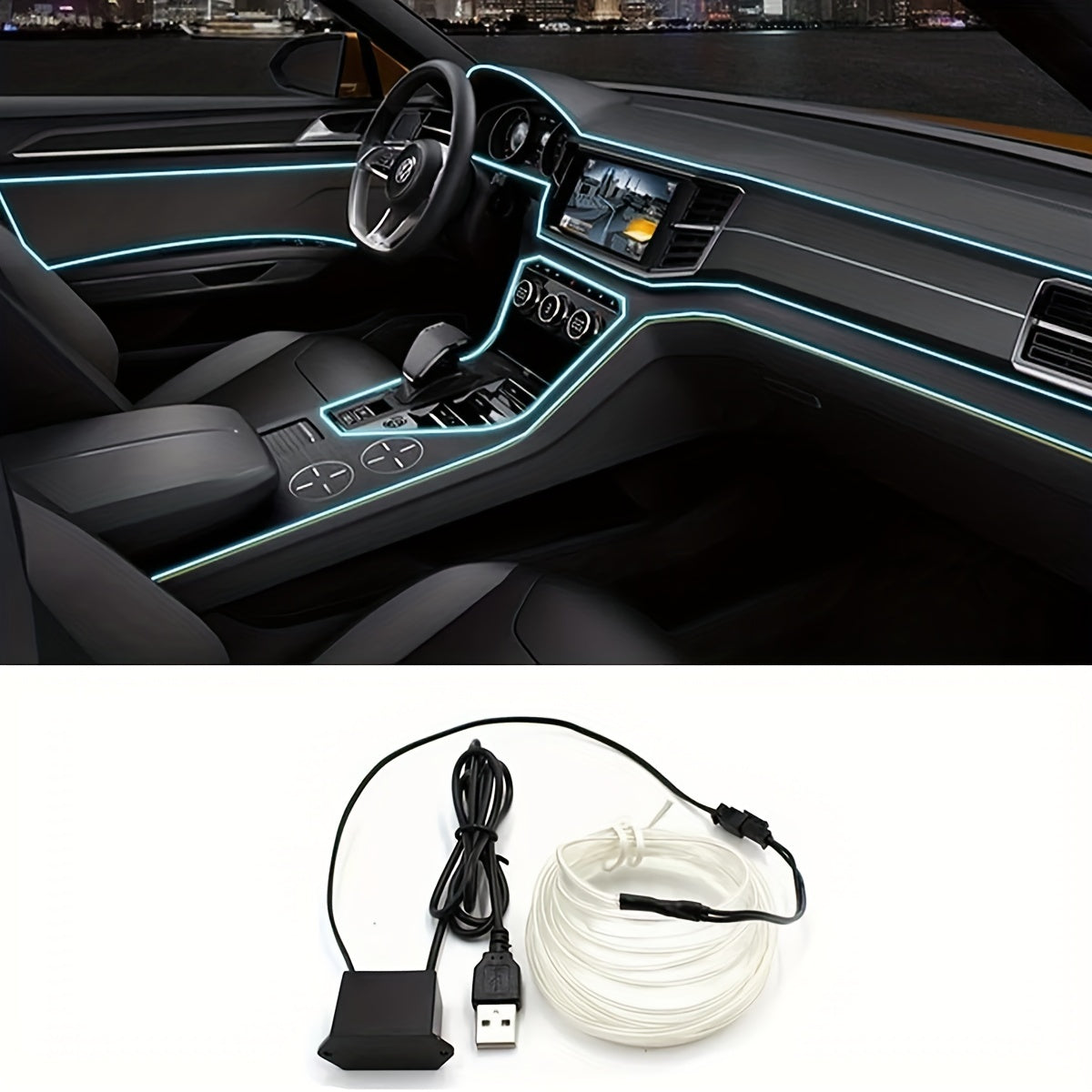 Luces interiores LED 3M/5M USB, luces decorativas inteligentes para ambiente, ideales para fiestas y vacaciones en coche