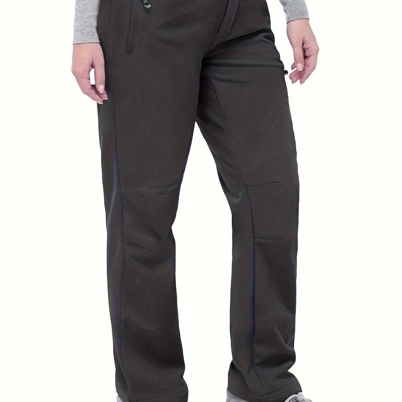 Women's Fleece-Lined Snow and Ski Pants Windproof Warm Outdoor Plus Size
