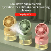 Ventilador portátil recargable por USB con 3 velocidades para viajes, camping y oficina