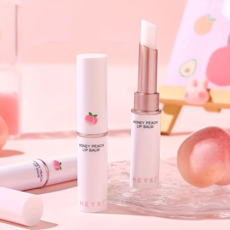 Bálsamo labial de durazno para mujer, hidratante y humectante, mascarilla para labios, regalo