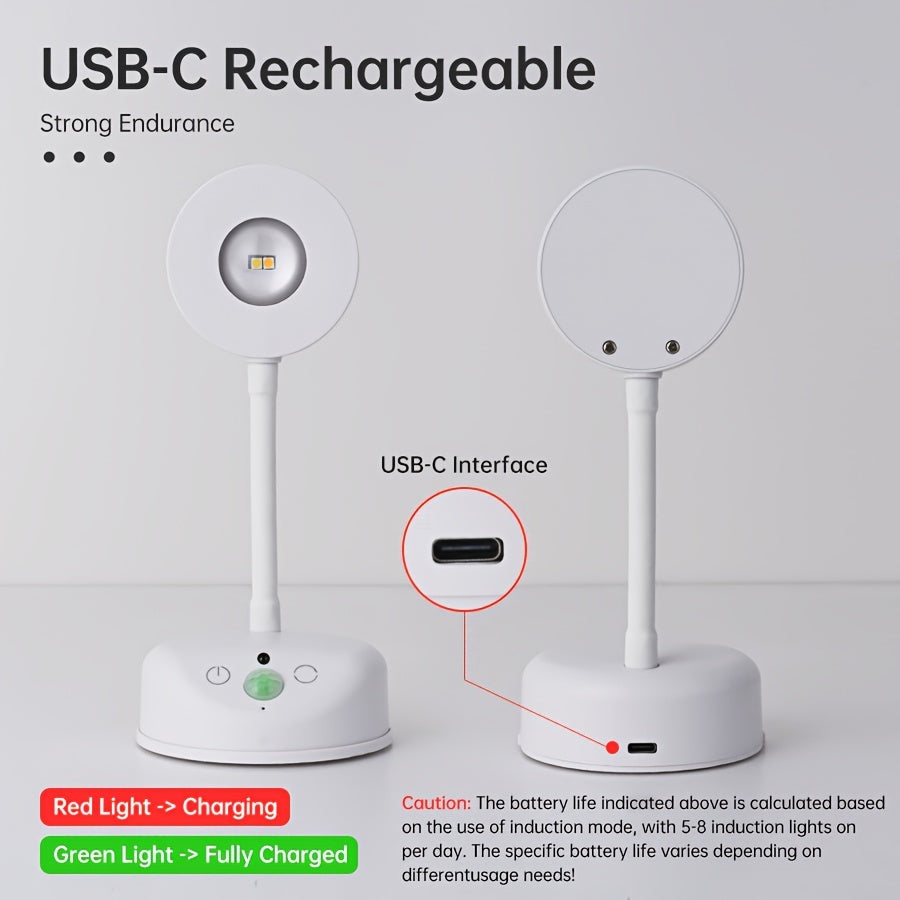 Wireless Motion Sensor Light with Remote Control USB Rechargeable Adjustable Brightness and Timer