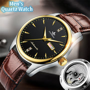 Men's Quartz Watch with Night Light Calendar and Multifunctional Features for Casual and Business Use