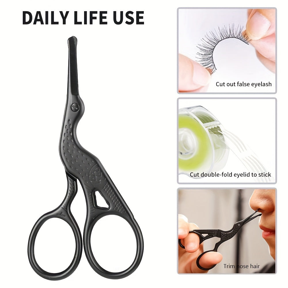 Unisex Stainless Steel Precision Nose Hair Scissors with Safety Tip