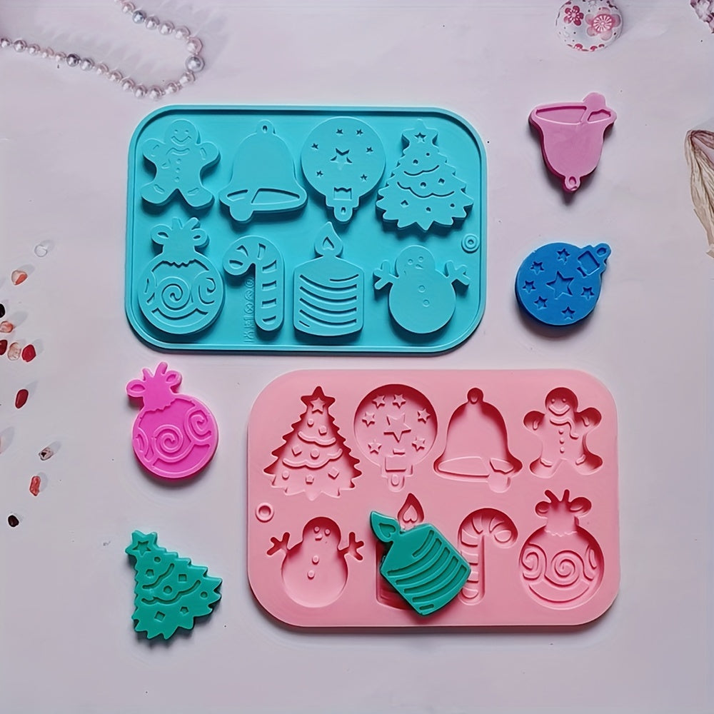 Christmas Silicone Cookie Mold 8 Cavities for Cakes Chocolates Biscuits and Candies