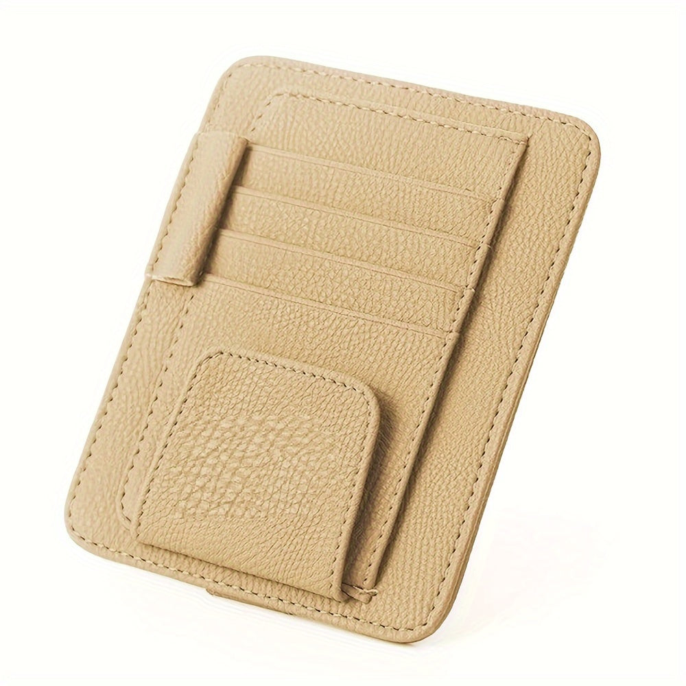 Маленький органайзер-держатель для солнцезащитных козырьков из искусственной кожи PU для грузовиков и автомобилей