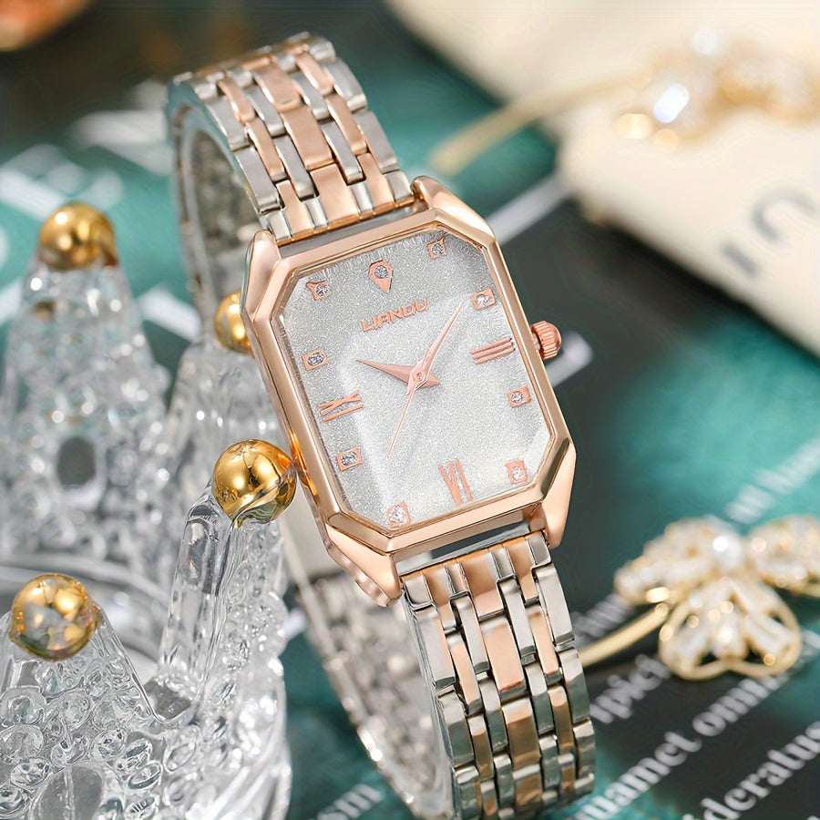 Women's Quartz Watch Elegant Silver Dial Slim Dress Watch