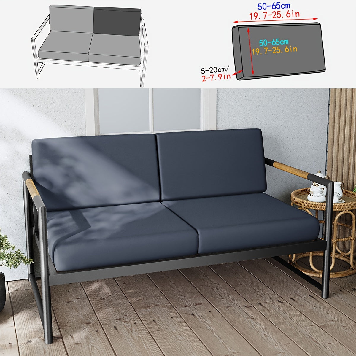 Водонепроницаемый чехол для уличной подушки из молочного волокна для садовой мебели на веранде