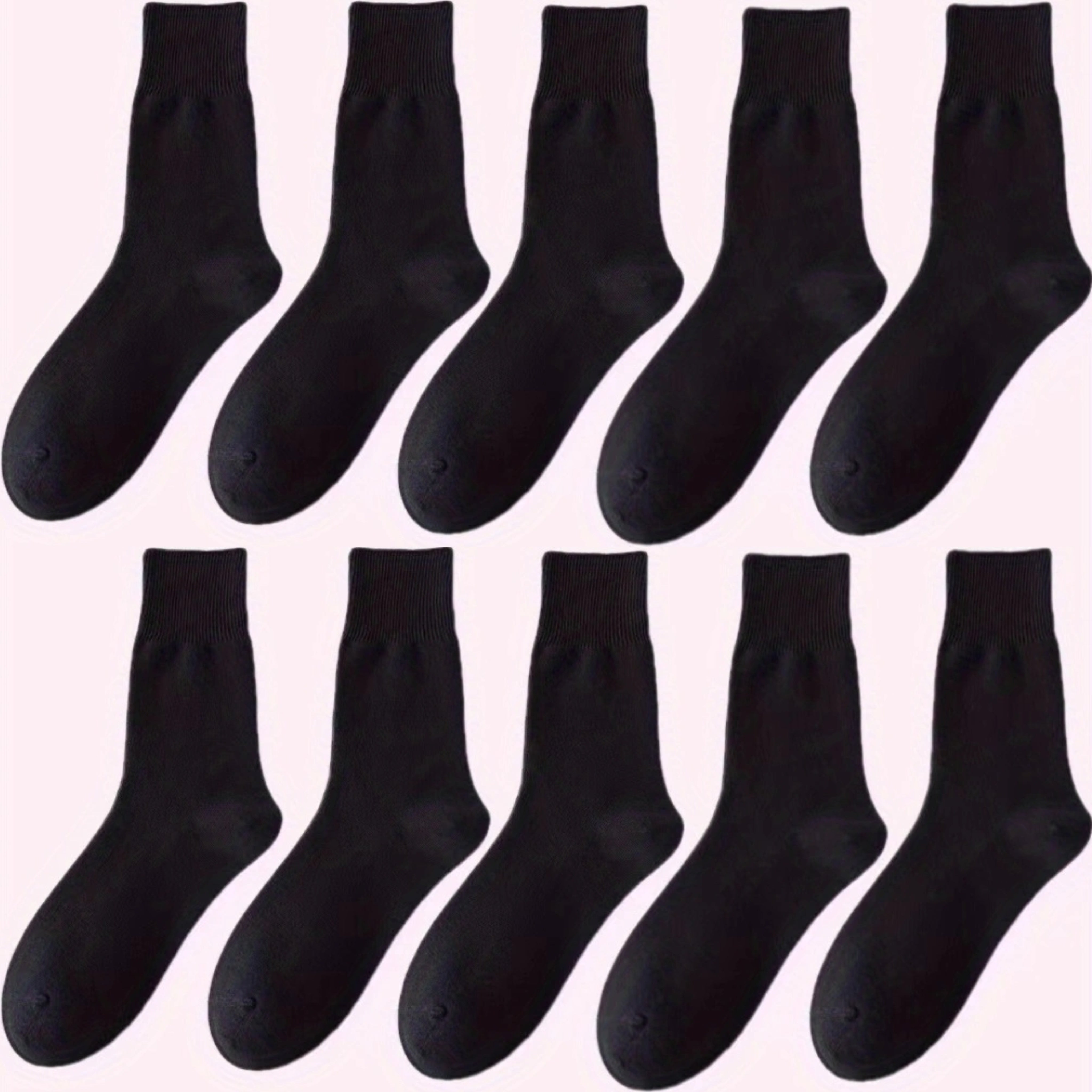 Plus-Size Men's Breathable Knit Socks 5 Pairs Wide Feet Summer Comfortable