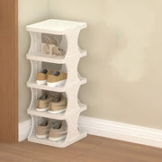 Foldable Shoe Rack 2 Tiers Space-Saving No-Hassle Assembly Entryway Living Room Organizer