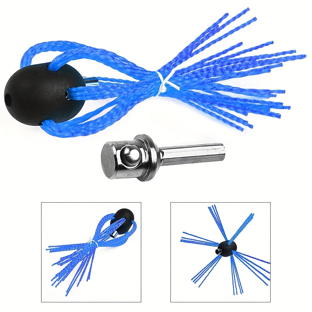 Nylon Chimney Brush with Chrome-Plated Clip Connector for Firewood Stoves and Pellet Cleaning