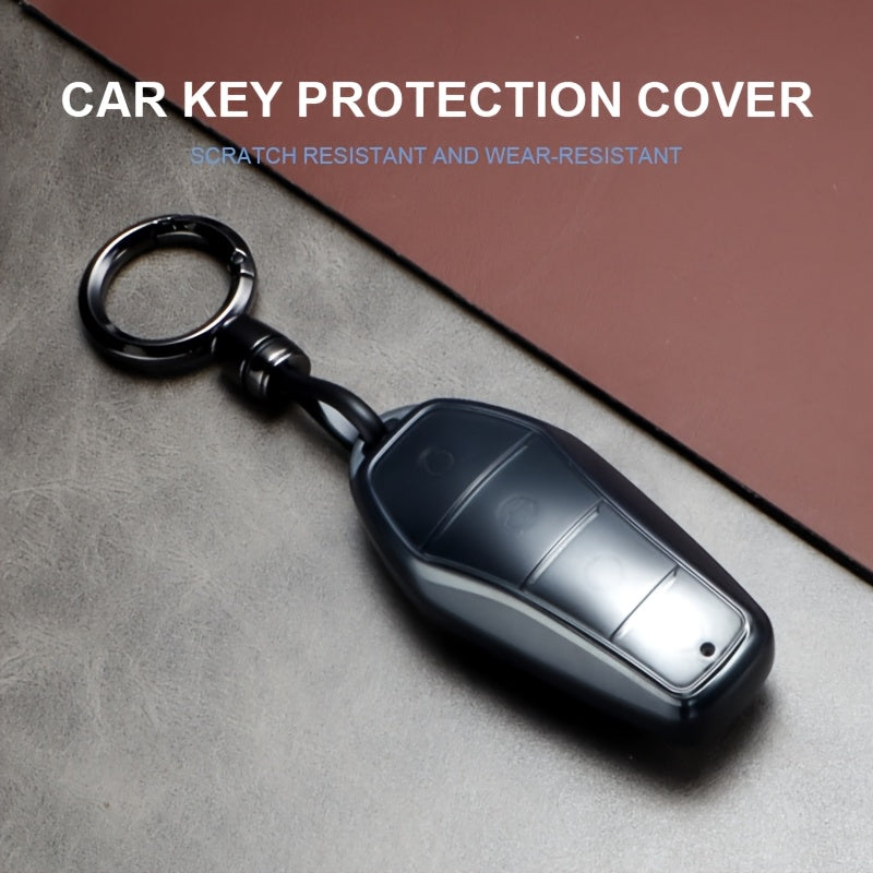 Universal TPU Car Remote Key Cover with Keychain for 4-Button Keys