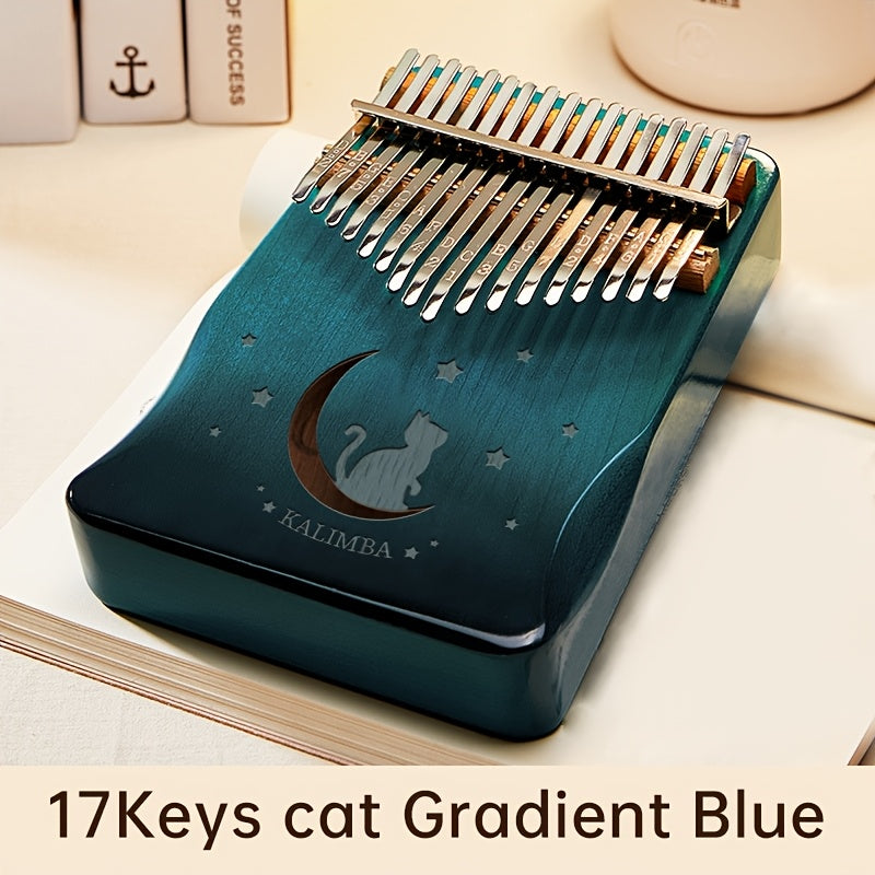 Boshlovchilar uchun 17-Tonli Thumb Piano Kalimba, aralash rang va 17 ta kalit bilan