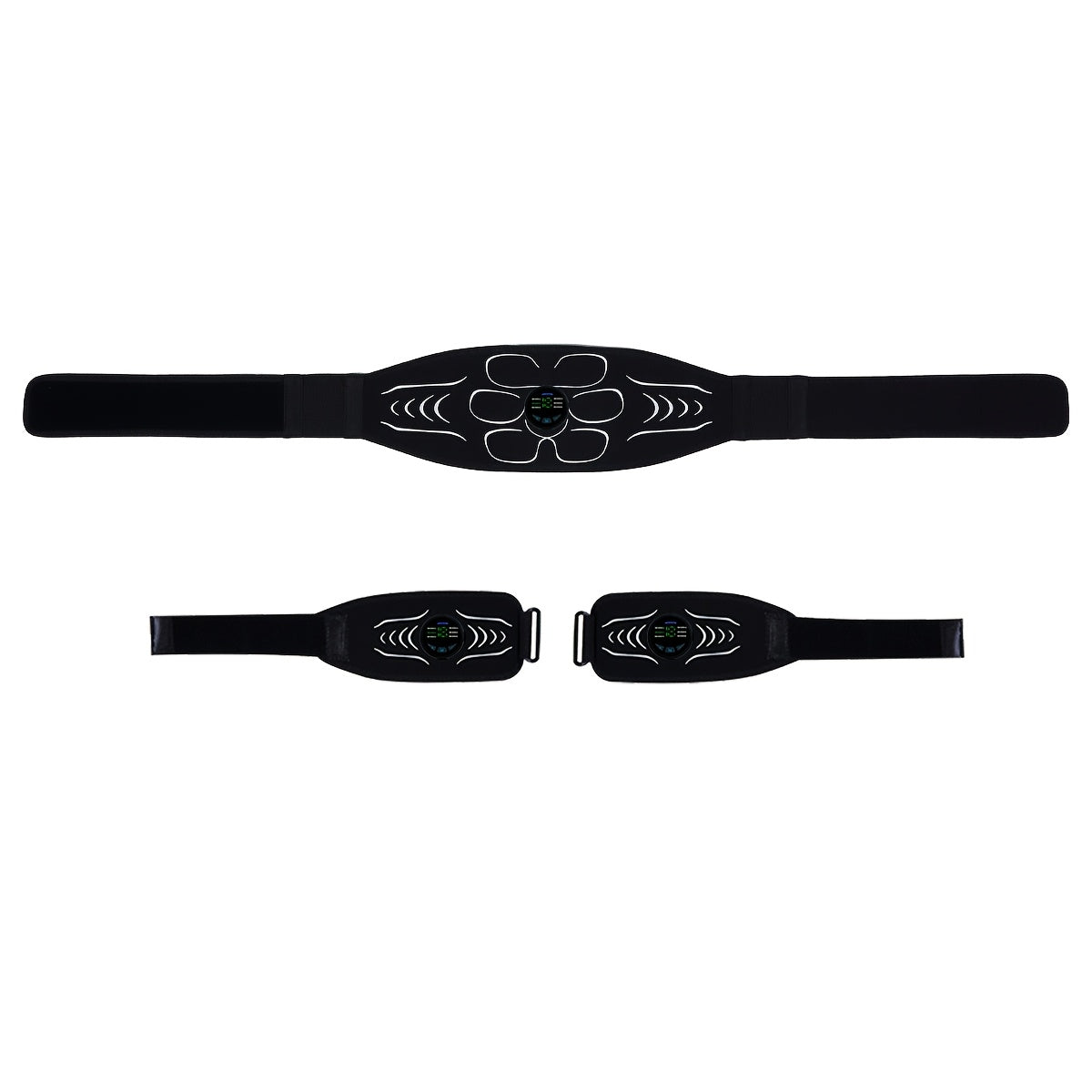 USB zaryadlash massaj kamarlarining uch qismli to'plami, o'nta massaj rejimi, EMS mushak stimulyatsiya funksiyasi, 6 ta massaj rejimi va 18 ta intensivlik. Uyda foydalanish uchun ideal va ajoyib sovg'a bo'ladi.