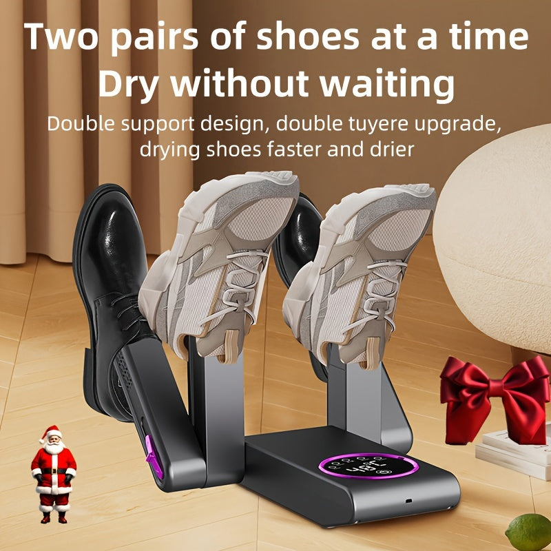 2024 Compact Shoe Dryer with UV Light Timer Telescopic Ports and Bacteria Removal