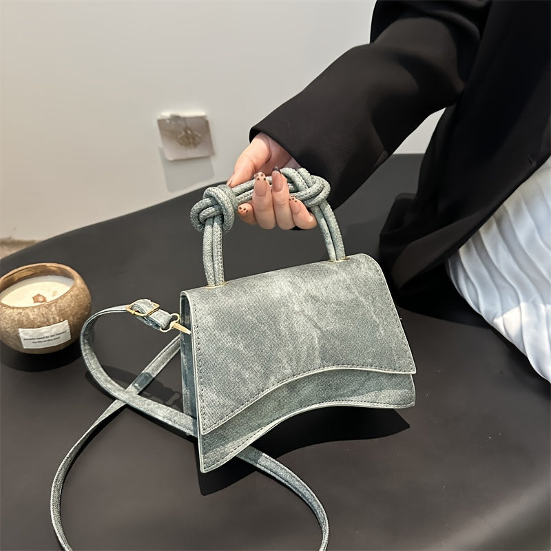 Women's PU Leather Clutch Bag with Adjustable Strap Solid Color Crossbody Evening Purse