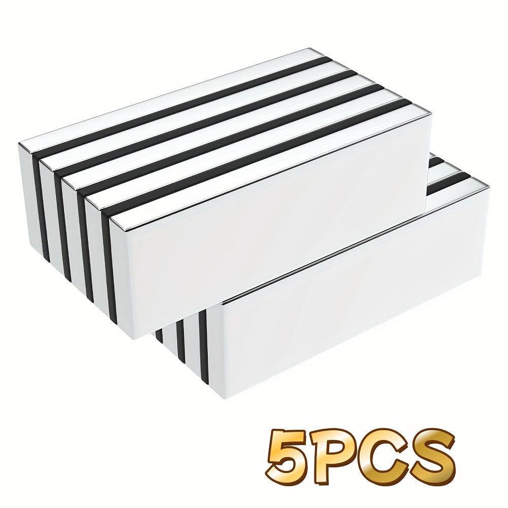 Set of 5 Neodymium Magnets 60x20x5mm for Crafting and DIY Projects