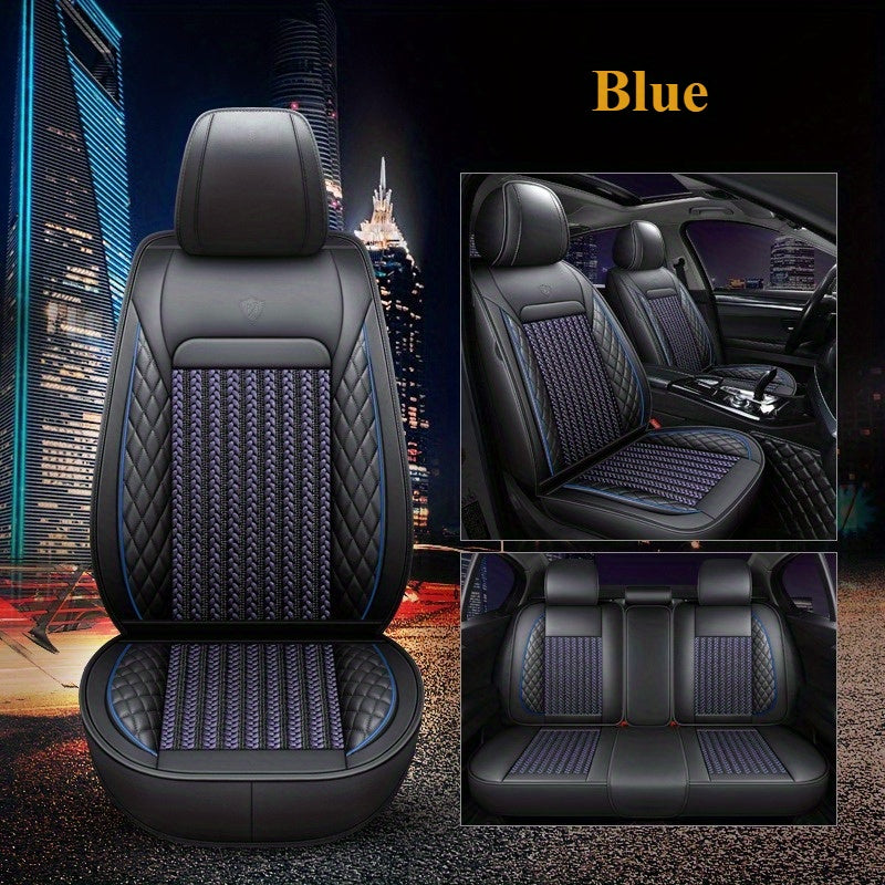 Универсальные многоцветные чехлы для автомобильных сидений на пятиместный автомобиль всесезонные дышащие