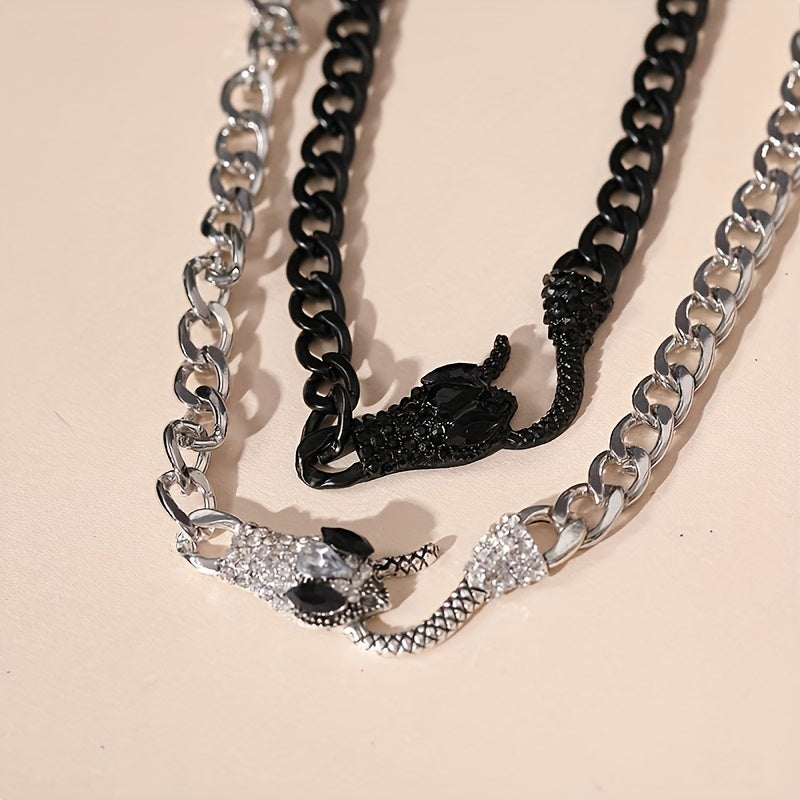 Zamonaviy Gotik Ilon Zanjirli Marjon, Erkaklar va Ayollar Uchun Mukammal Sovg'a, O'ziga Xos Zargarlik Buyumi