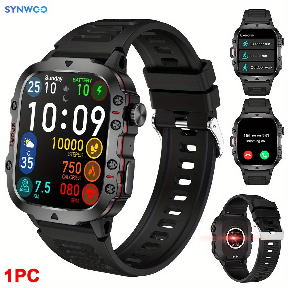 Smartwatch 4.98cm Full Touch Display Fitness Tracker Sleep Step Monitoring Waterproof Compatible with iOS Android