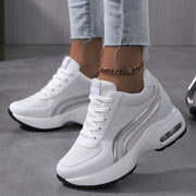 Women's Mesh Casual Sneakers White Black Breathable Lightweight Shoes