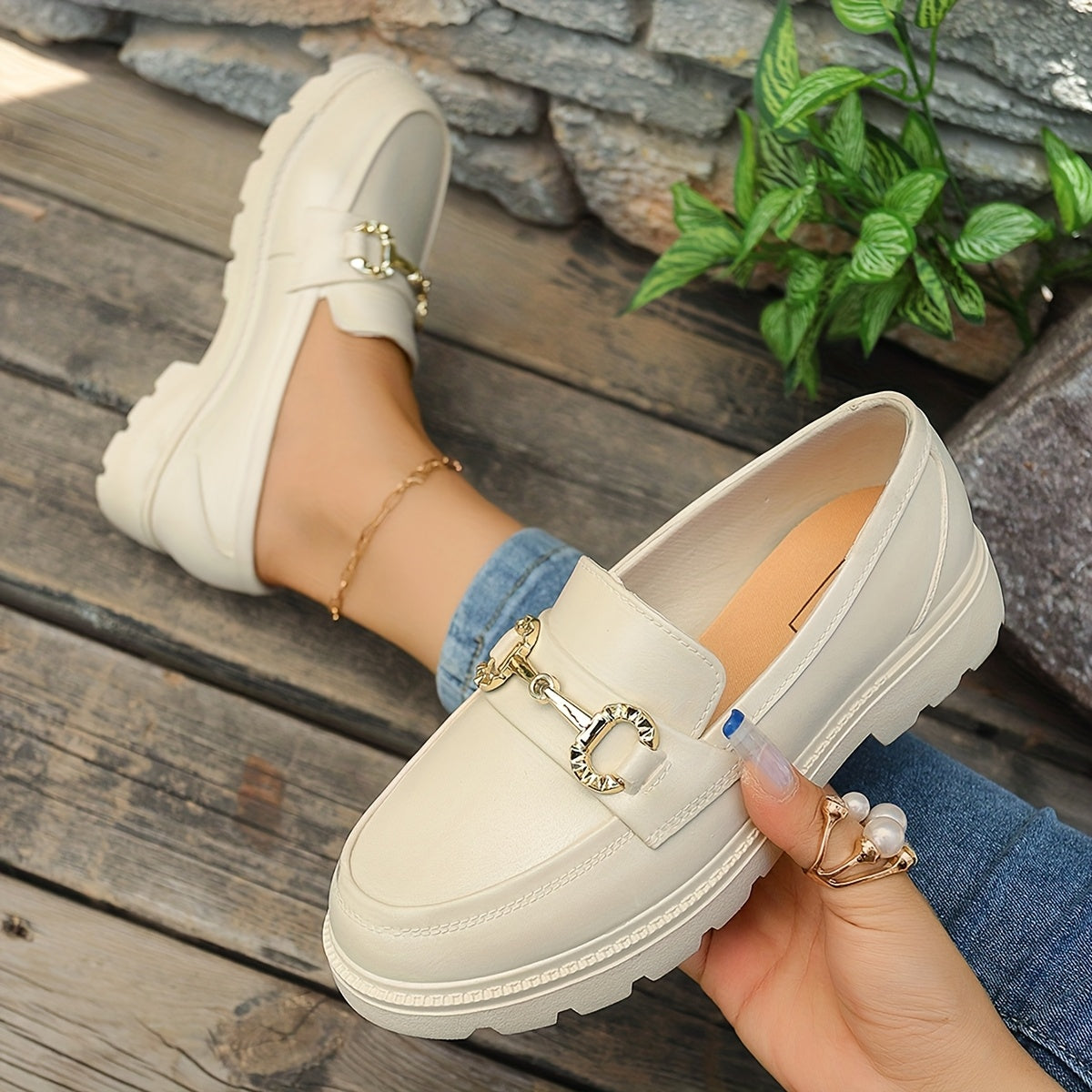 Women's Slip-On Loafers Breathable Fabric Black Beige Cushioned Insole