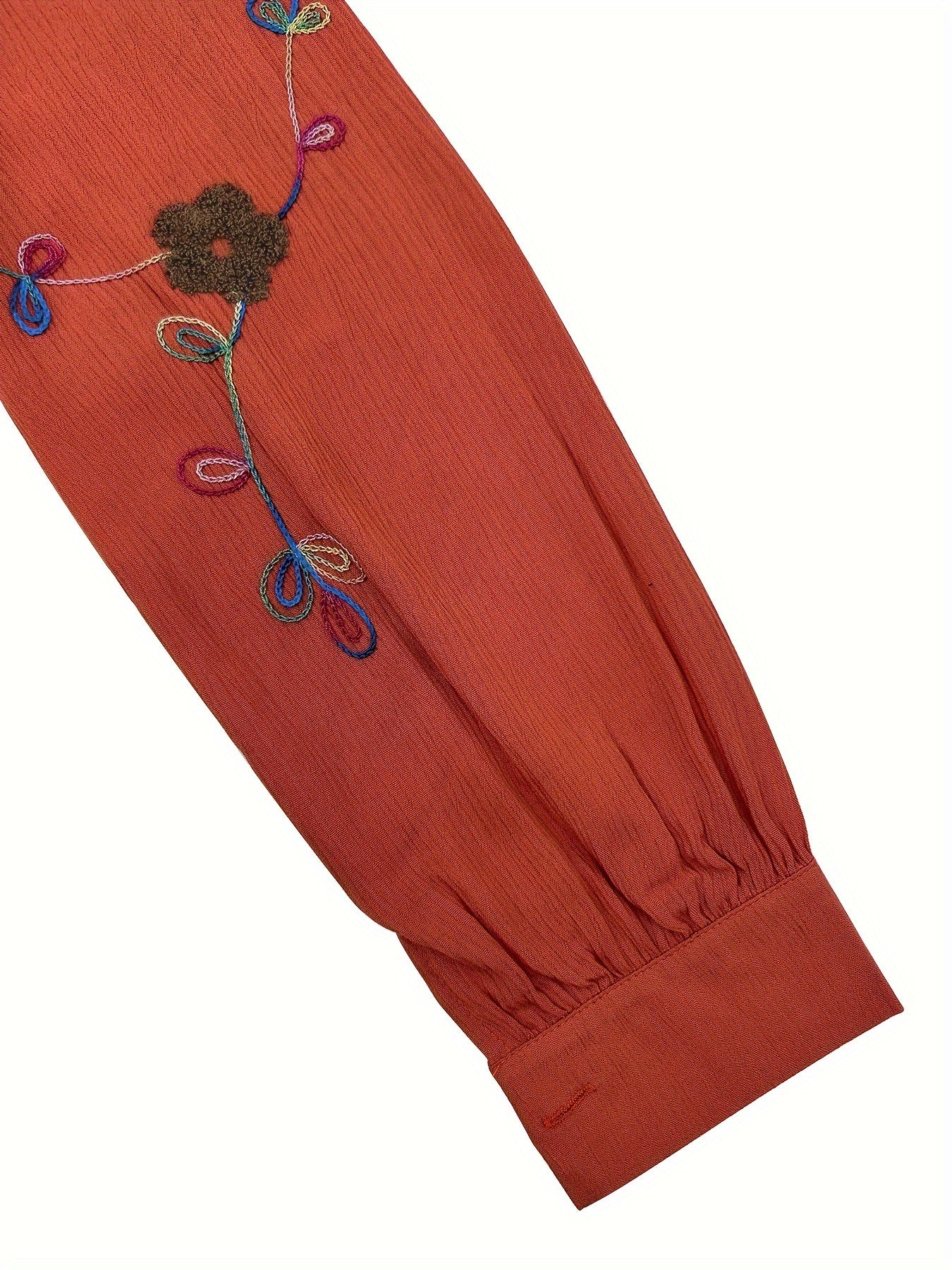 Women's Ramadan Floral Print Kaftan Abaya Casual Long Sleeve Woven Polyester