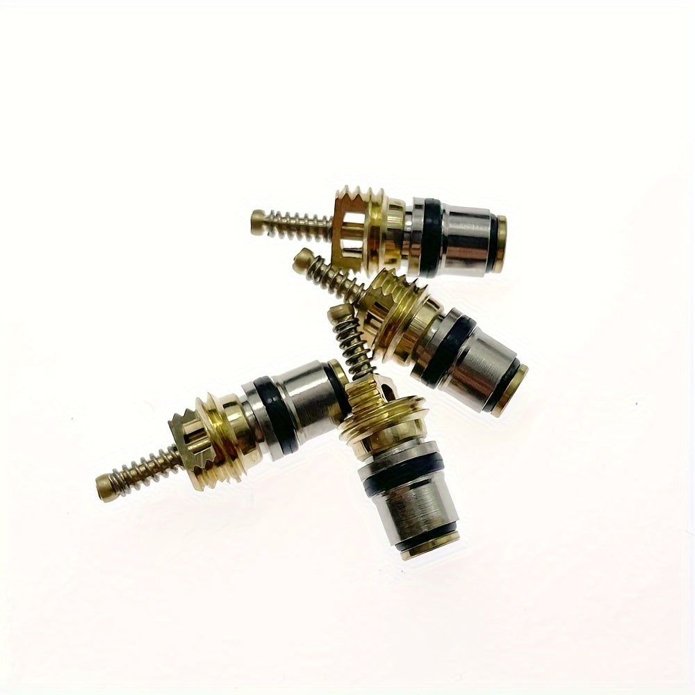 Copper Air Conditioning Refrigerant Valve Core Golden Finish Compatible with All Brands