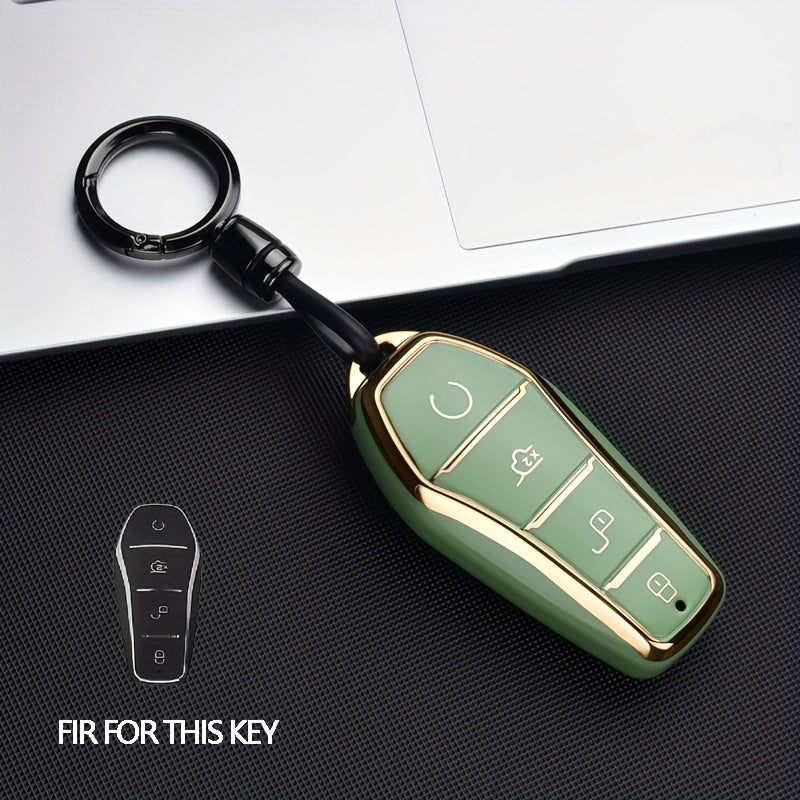 Car Key Cover TPU Durable Anti-Drop Smart Remote Protector for Vehicle
