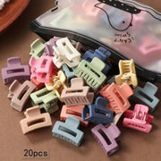 Women Hair Clips 20 Pack Matte Rectangular Hair Claw Accessories Small Functional