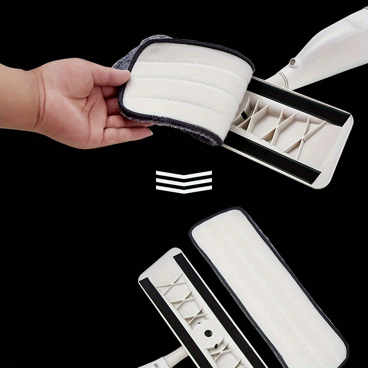 Wet and Dry Flat Mop with Self-Wringing, Long-Lasting Plastic, for Home and Outdoor Cleaning