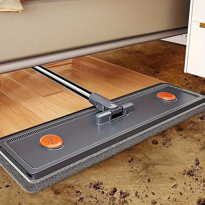 Flat Floor Mop and Bucket Set with Self-Cleaning System for Home and Office