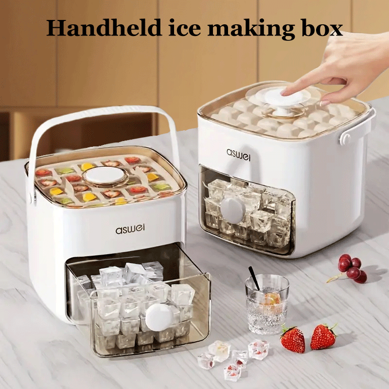 Portable Ice Maker Compact Large Capacity Creates 50 Ice Cubes Per Day