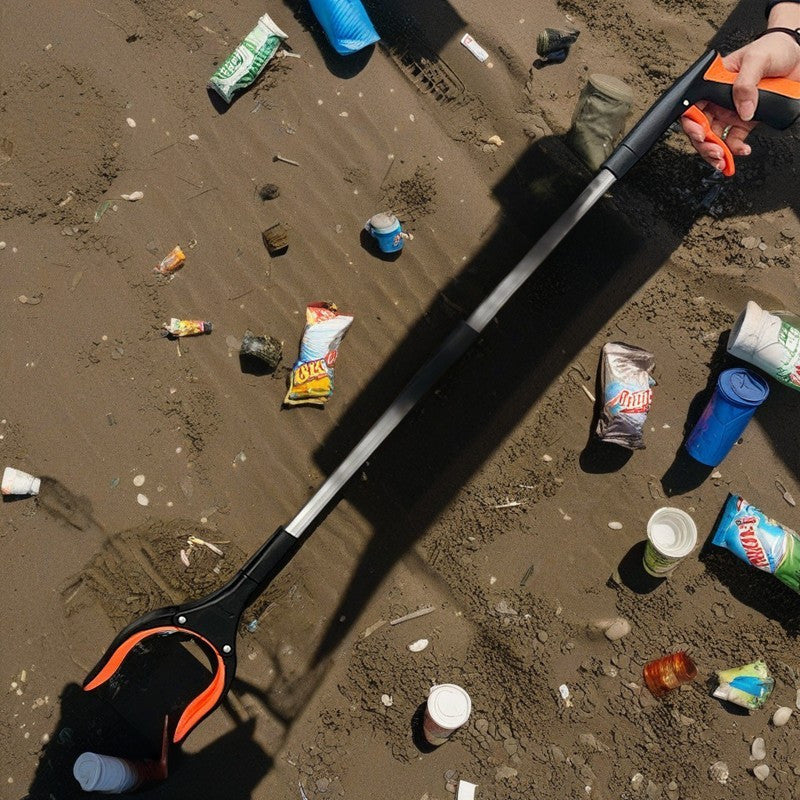 Qushlarga do'st muhitni tozalash uchun uzun tutqichli alyuminiy axlat qisqichi