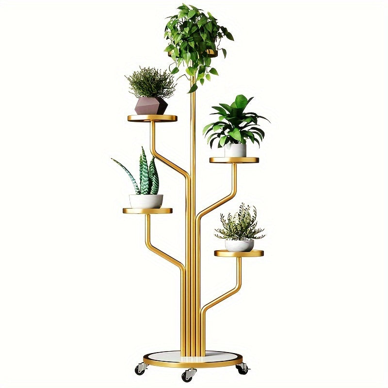 Iron Flower Stand Multi-Tier Indoor Outdoor Balcony Floor Plant Holder