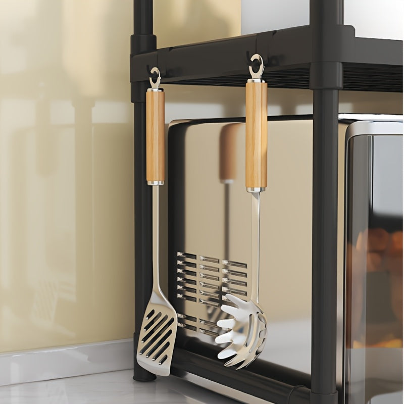 Estante de almacenamiento para cocina, estante para horno microondas, diseño abierto de doble o triple capa