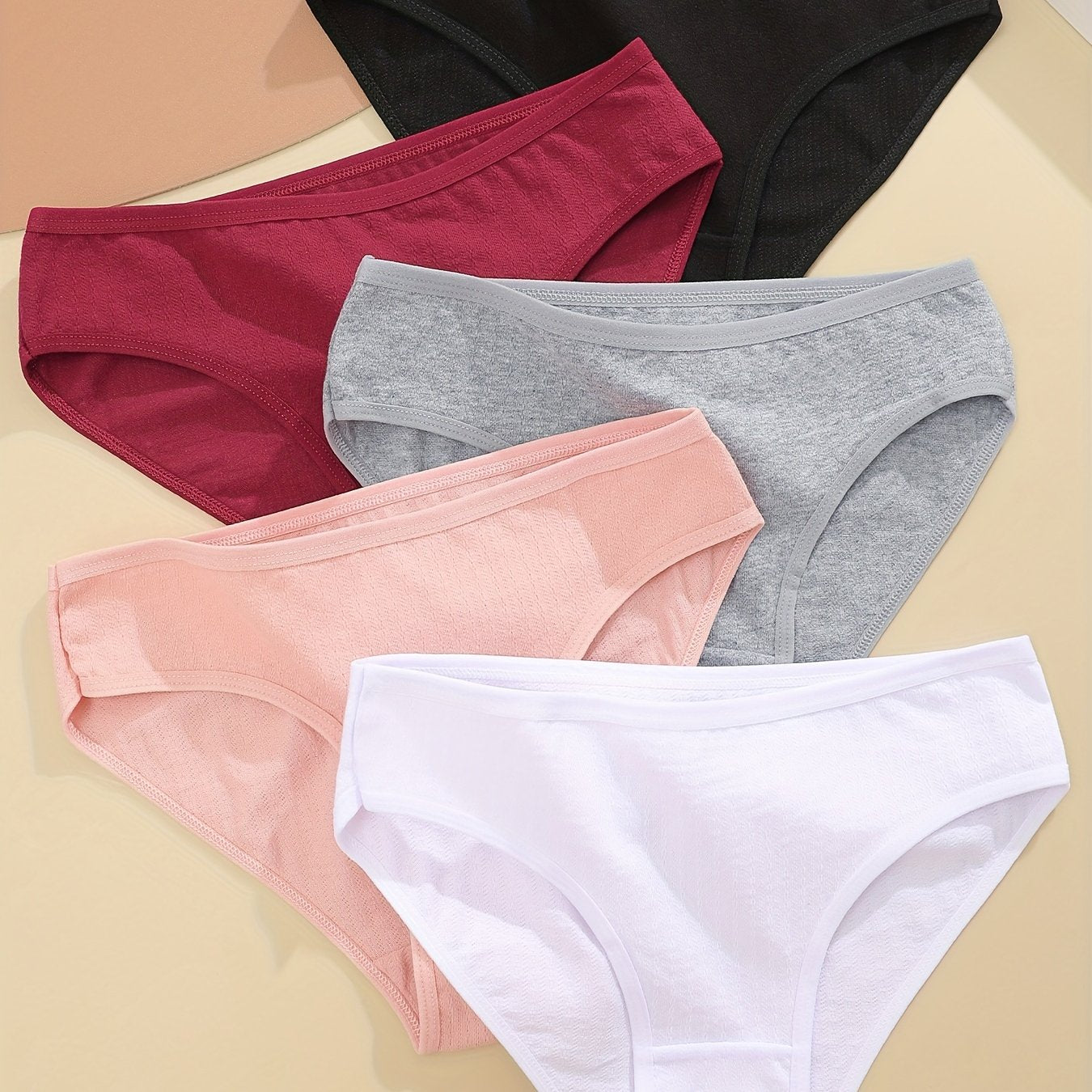 Women's Cotton Briefs 5 Pack Breathable Stretchy Comfortable Underwear