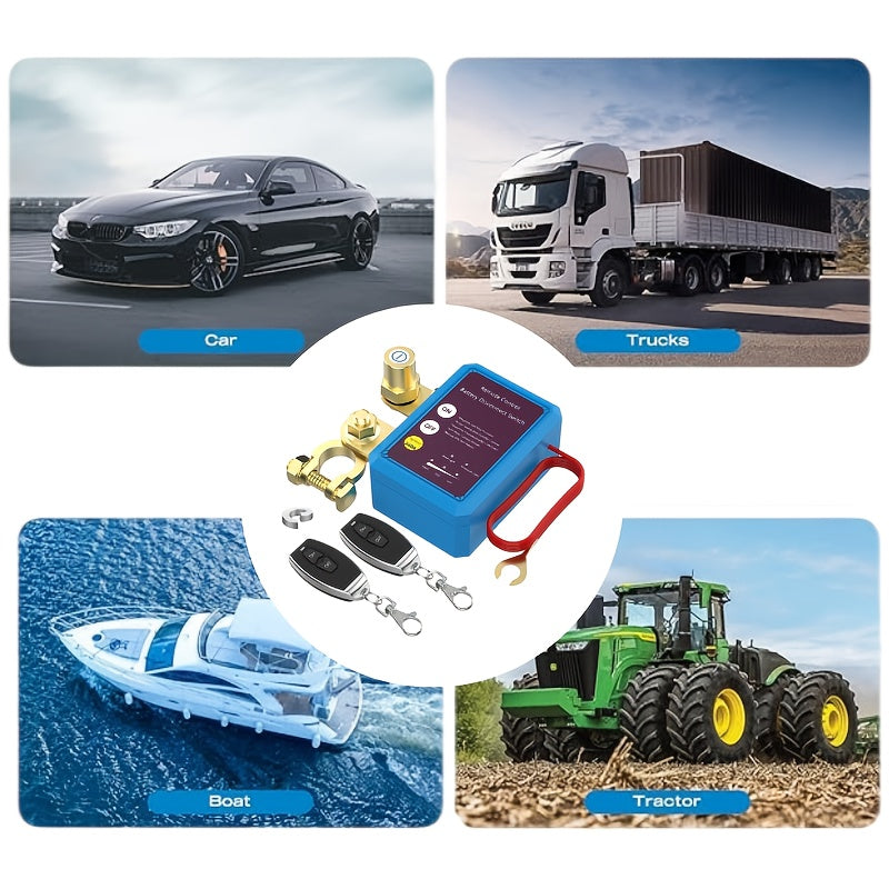 Universal 12V DC Power Cut-Off Switch for Cars Trucks RVs Remote Control