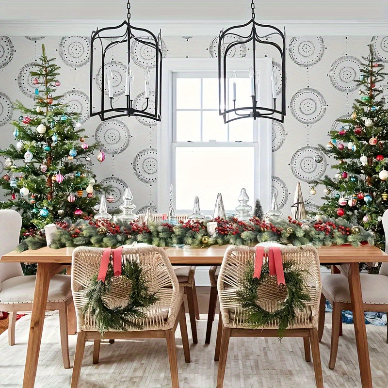 Artificial Pine Garland for Holiday Decor Flexible Unlit DIY Christmas Wreaths