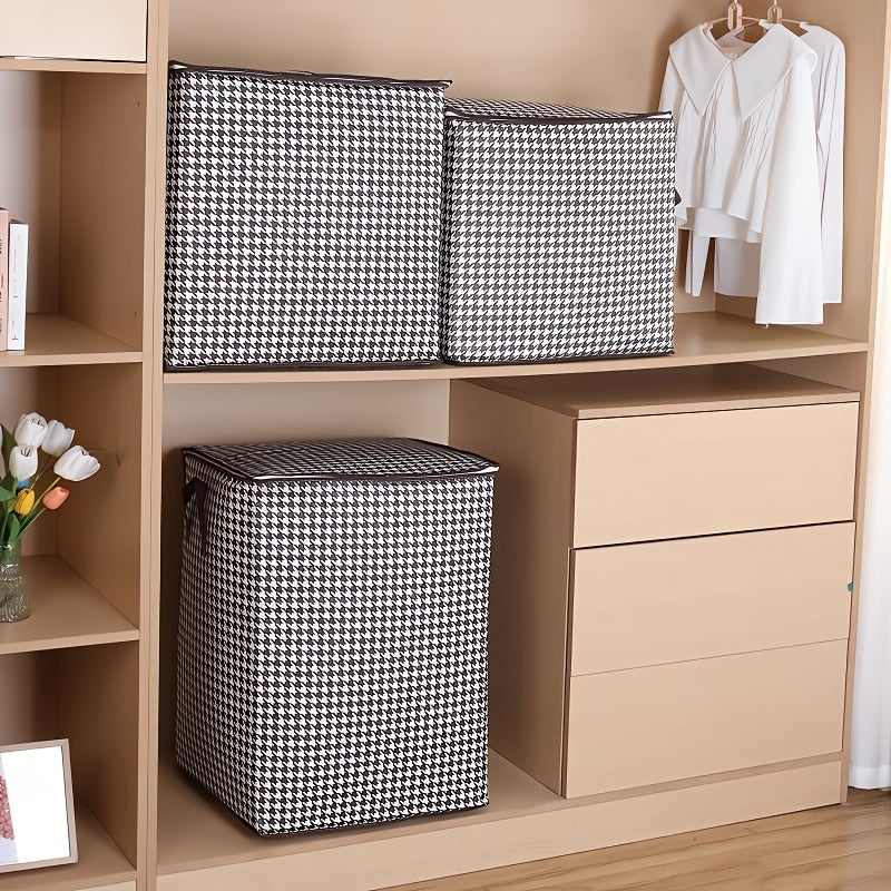 Qulay foydalanish uchun belgilangan yelka tasmasi bilan egiluvchan to'qilgan saqlash sumkasi. Qo'l bilan yuvilishi mumkin, fermuari bor. Kiyimlar va ko'rpa-to'shaklar uchun suv o'tkazmaydigan tashkilotchisi, ko'chish va sayohat uchun ideal. Qulay