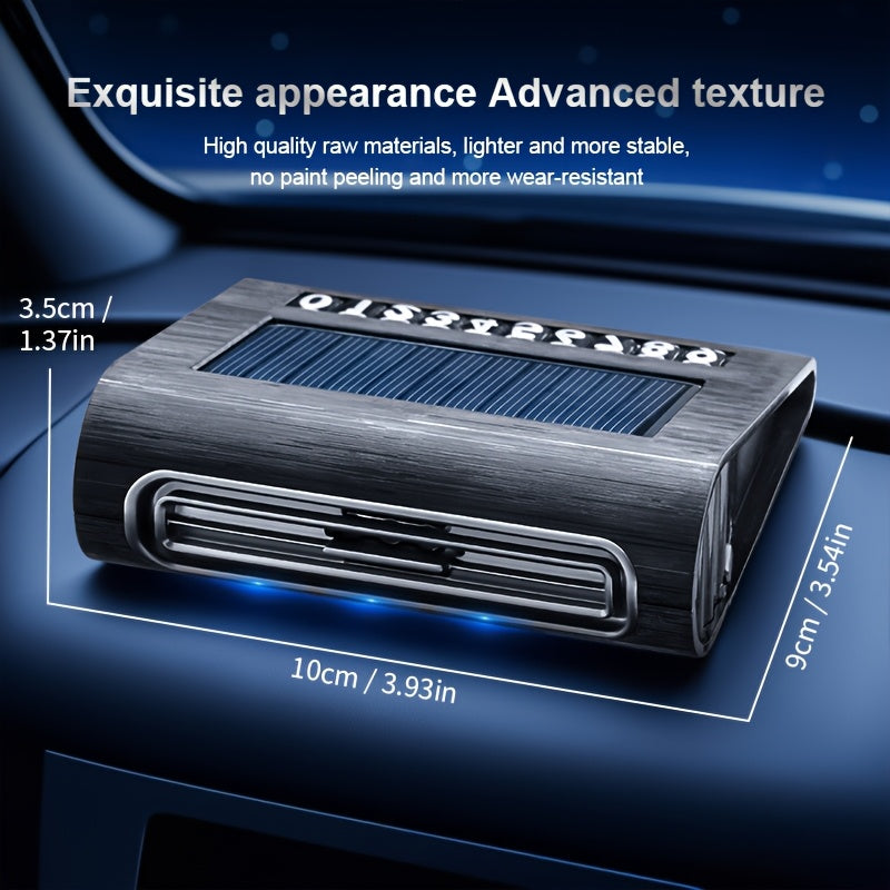 Car Air Purifier Solar Powered Rechargeable 360° Ventilation Auto-Start