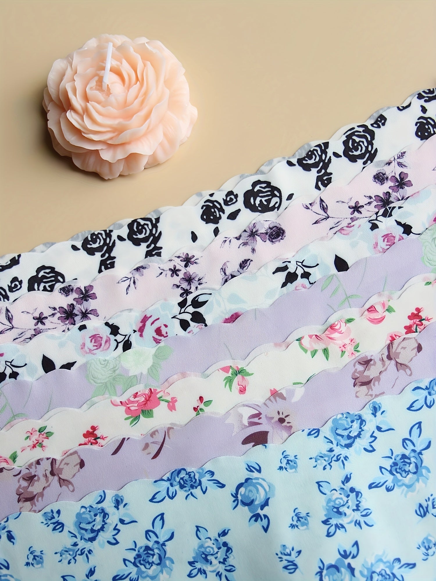 7 шт. Печатные бесшовные женские трусики в милом дизайне бабочек и красных губ