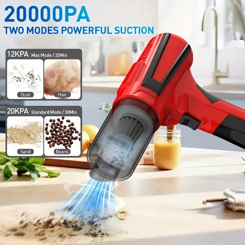 Aspiradora de mano inalámbrica 20KPa de succión, carga USB, 210W, portátil para hogar y coche